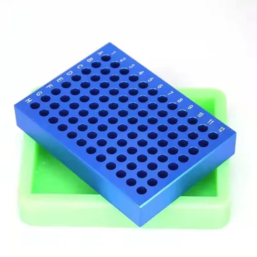 Bloque de enfriamiento de aluminio - Enfriador de placas PCR, 96 pozos para tubos de 0.2 mL, tiras o placas de 96 pocillos (96 pozos)