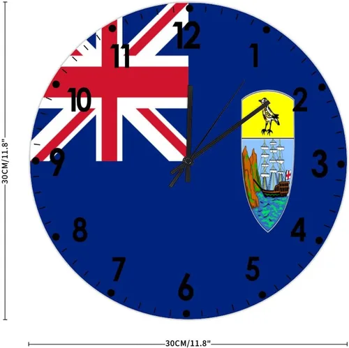 Miniatura 547 de Cheyan Reloj de pared con bandera de Canadá de 12 pulgadas, silencioso, sin tictac, de PVC, funciona con pilas, reloj redondo decorativo, regalo