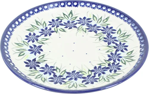 Miniatura 11 de Platos de postre amarillos Alyssa de cerámica polaca de Blue Rose - Diámetro de 7.5" - Hermoso plato para pastel, aperitivos o bocadillos