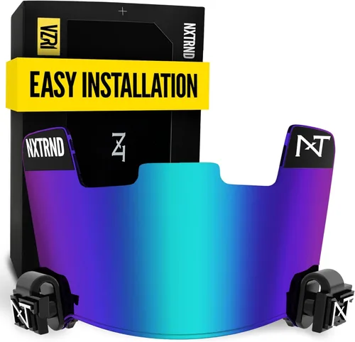 Miniatura 17 de Visera de fútbol americano Nxtrnd VZR1, tecnología de lente plana, se adapta a cascos de fútbol americano para adultos y jóvenes