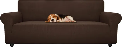 Miniatura 26 de ZNSAYOTX Funda súper elástica para silla (30"-47"), nuevas fundas de silla a rayas para sala de estar, aptas para perros y mascotas, protector