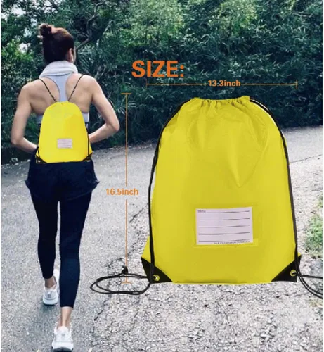Miniatura 52 de CODOBON Paquete de 20 bolsas con cordón, mochila de cuerda de dibujo a granel, bolsa de bricolaje para gimnasio, deportes, bolsa para mujeres