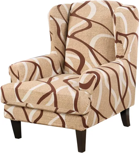 Miniatura 12 de GULI Wingback - Funda para silla de 2 piezas, fundas para silla de sillón, fundas de elastano para sofá, protector de muebles, lavable a máquina