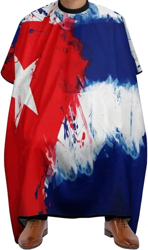 Zenladen423 - Capa de peluquería profesional con bandera de Cuba vintage, accesorio de peluquería para adultos (unisex)