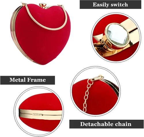 Miniatura 10 de Bolso de mano de terciopelo para mujer, bolso de hombro vintage para mujer, elegante bolso para boda de noche