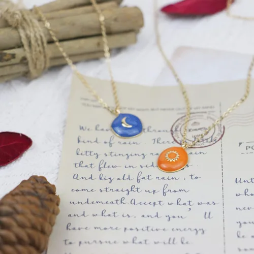 Miniatura 5 de SmileBelle best friend necklace for 2 as friendship gifts, magnetic butterfly necklace sun and moon necklace as matching friendship necklace for BFF