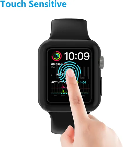 Miniatura 3 de Paquete de 2 fundas compatibles con Apple Watch de 1.496 pulgadas (1.496 in), protector de pantalla de poliuretano termoplástico (TPU), funda