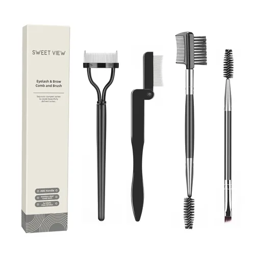 Miniatura 9 de SWEET VIEW Cepillo para cejas, separador de pestañas, peine de cejas y carrete de pestañas, herramientas profesionales de maquillaje de ojos