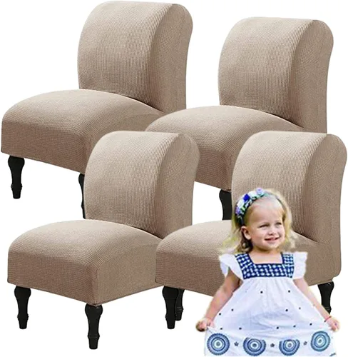 Miniatura 64 de Fundas elásticas para silla sin brazos, extraíbles y lavables, de elastano jacquard sin reposabrazos, protector de muebles para sala de estar, Verde