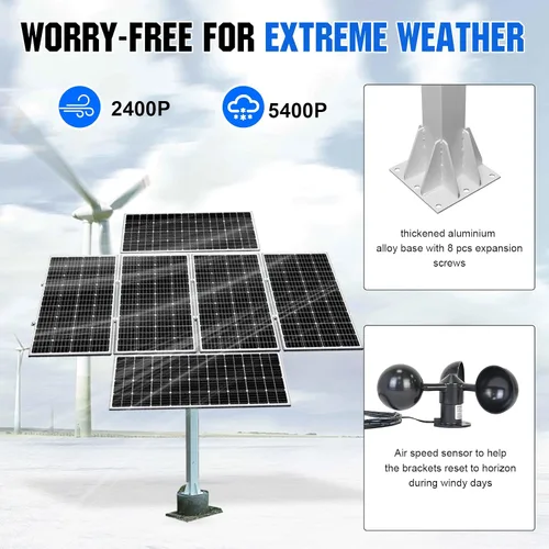 Miniatura 5 de ECO-WORTHY Sistema de panel solar de seguimiento de doble eje (aumenta un 40% la potencia) con controlador de seguimiento, kit completo