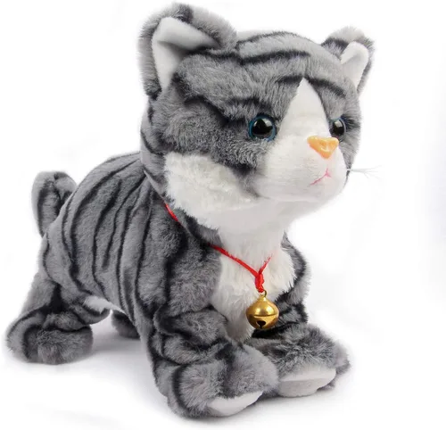 Miniatura 9 de Smalody Juguetes de Peluche Interactivos, Gato Electrónico de Control de Sonido Novedoso, Mascotas Electrónicas Robot Gato, Regalo para Niños