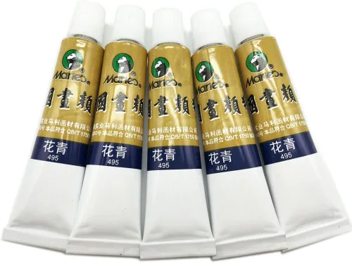 Miniatura 28 de Easyou Dibujo de acuarela de tubos de color de pintura china de gran tamaño de Marie's 0.4 fl oz* 5pcs No. 302 Scarlet