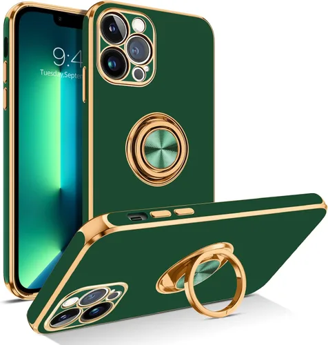 Miniatura 13 de BENTOBEN Funda para iPhone 13 Pro con Soporte de Anillo de 360 Grados con Función de Atril Soporte Magnético para Montaje en Coche, Funda Protectora