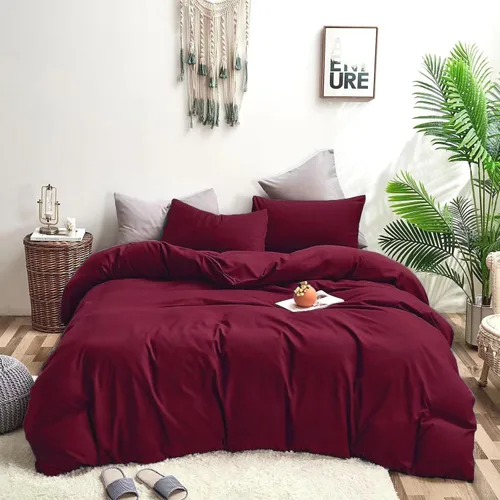 Miniatura 7 de Houseri Juego de funda de edredón de tamaño individual a cuadros azul claro y blanco para niños, juego de cama azul bebé para niños y niñas, juego