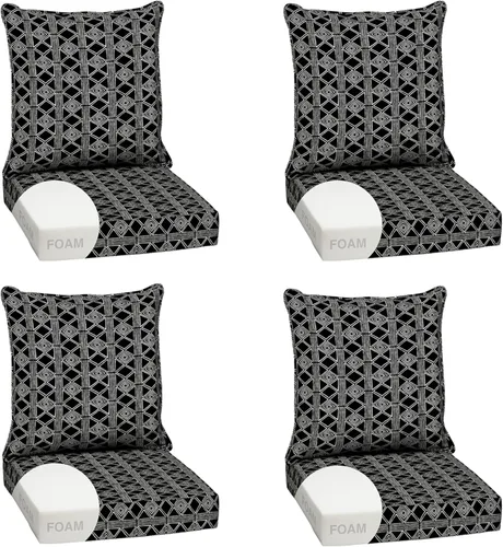Miniatura 36 de Arden Outdoor Deep Seat Cushion Set, 24 x 24 pulgadas, Cojín para patio resistente al clima, a la lluvia y a la decoloración para silla, sofá y sofá