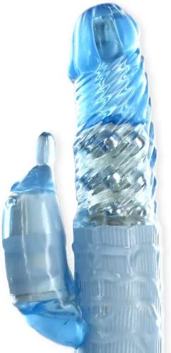 Miniatura 2 de LeLuv Conejo Vibrador Toadstool Tip Eje Remolino Silencioso Azul