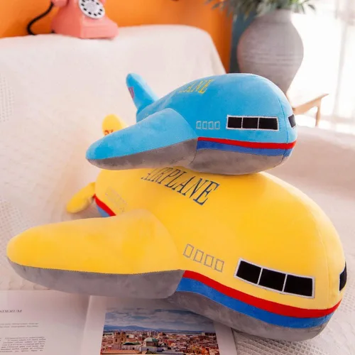 Miniatura 6 de Juguete de peluche de 15.7 pulgadas, almohada de peluche de avión, cojín suave de avión de juguete, bonita decoración de guardería y juguete