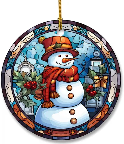 Miniatura 16 de Adorno de cerámica divertido - Papá Noel travieso y ciervo "Deseo que no te traiga nada más que una feliz Navidad" - Adornos para el hogar, adorno