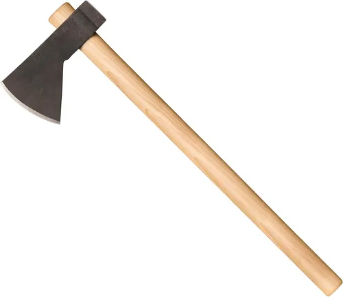 Hacha de supervivencia Tomahawk de acero forjado en forma de gota Cold Steel - Ideal para campamento, supervivencia, exteriores y para cortar