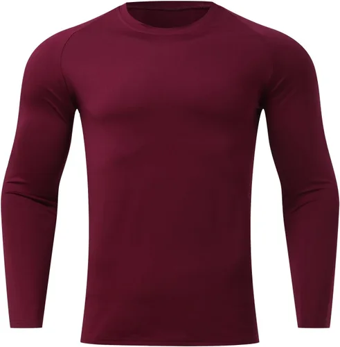 Miniatura 90 de Camisas de compresión atléticas de manga larga para hombre, capa base, camisa de entrenamiento atlético, camisas de compresión, camisetas deportivas