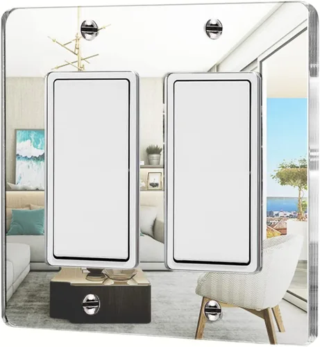 Miniatura 18 de 1 Pieza Placa de Interruptor de Luz con Espejo, Cubierta de Salida de Pared Decorativa de Acrílico, Placas de Interruptor de Espejo, Placas de Pared