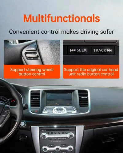 Miniatura 4 de Adaptador USB Bluetooth 5.3 para Coche Compatible con Infiniti, Nissan, GMC, Chevy, Honda, Ford, Mazda Conector de Interfaz de Música