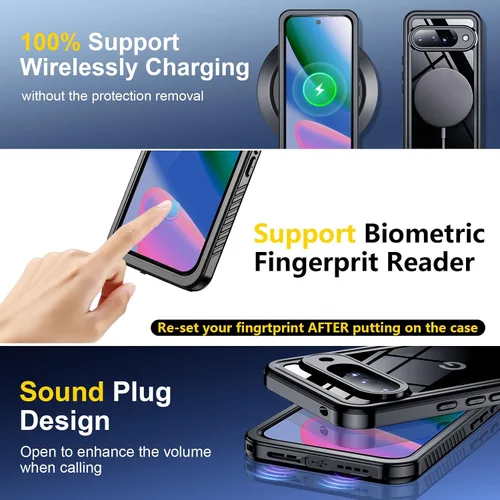Miniatura 5 de SPIDERCASE para Google Pixel 10 Funda impermeable, [Protección contra caídas de grado militar de 12 pies] [Resistencia al agua IP68]