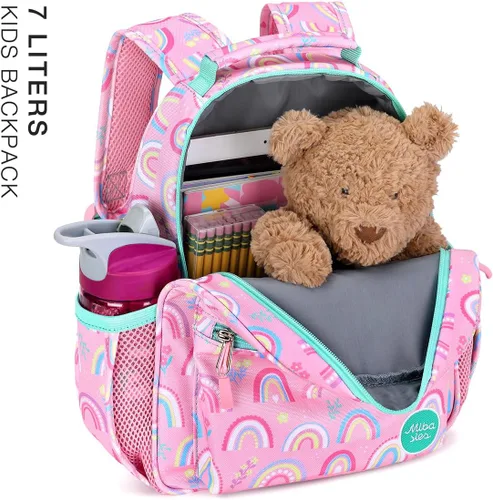 Miniatura 5 de mibasies Mochila escolar para niñas y niños, mochila escolar para preescolar y primaria.., Arco iris, Mochilas Daypack