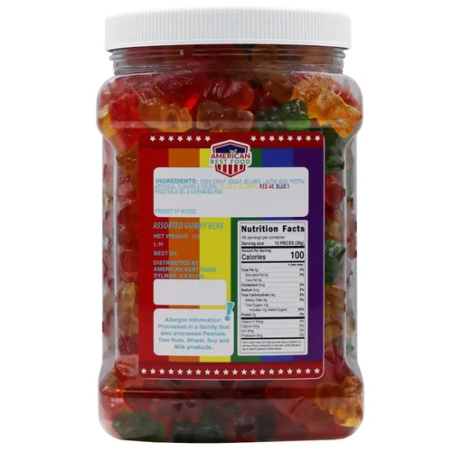 Miniatura 2 de Gomitas arcoíris de colores surtidos, tarro (3 lb) (oso surtido)