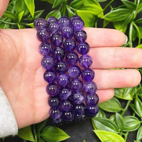 Miniatura 625 de Gem Avenue Handmade Round Bead Stretch Bracelet Unisex Natural Stone Beaded Jewelry for Men & Women, Elastic Wristband for Daily Wear