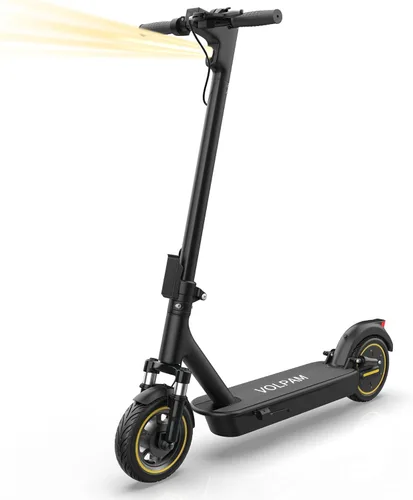 Miniatura 10 de VOLPAM Scooter eléctrico, motor potente de 250/500 W, alcance de 10/23 millas, suspensiones de choque duales, velocidad de 9/19 mph, scooter E