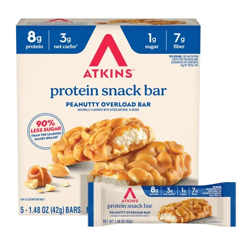 Miniatura 12 de Atkins Galletas de proteína crocantes, 305405, Peanut Butter, 1