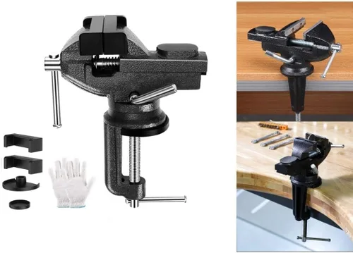 Miniatura 2 de Tornillo de Mesa Home Vise Tornillo de Banco con Abrazadera, 2.5" negro