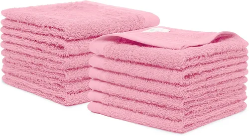 Miniatura 20 de Juego de 12 paños de 100 % algodón de 13 x 13 pulgadas, juego de 12 toallas ultrasuaves y altamente absorbentes, para baño, gimnasio, hotel, spa