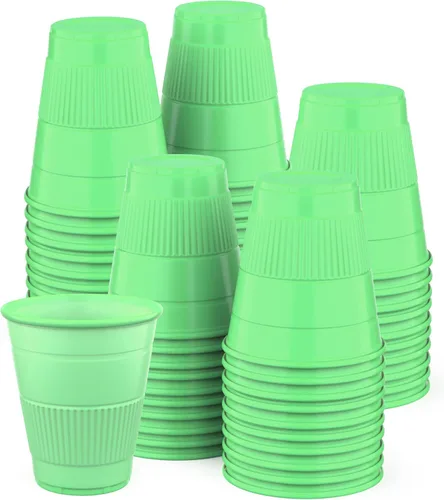 Miniatura 13 de Vasos desechables Paquete de 50 Vasos de plástico de 5 onzas, tazas de baño pequeñas perfectas como medicina, agua, enjuague, enjuague bucal