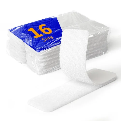 Miniatura 10 de 160 unidades (80 pares) puntos autoadhesivos de 0.98 pulgadas de diámetro, blanco, puntos de gancho y bucle, monedas adhesivas para escuela, aula