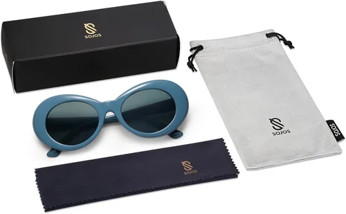 Miniatura 6 de SojoS Clout SJ2039, lentes de sol modelo ovalado de estilo clásico, inspirados en Kurt Cobain.