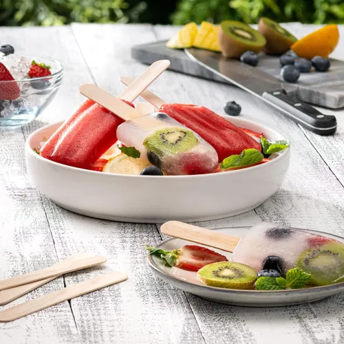 Miniatura 5 de Gusto [1000 unidades] Palitos de madera multiusos jumbo de 6 pulgadas, palitos de manualidades para hielo, helado, encerado, palitos de madera