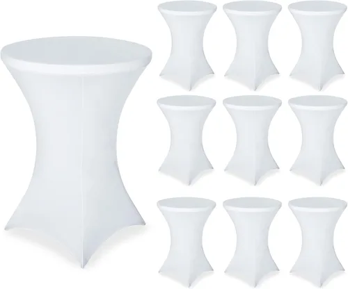 Miniatura 34 de FestiCorp Cubierta de Mesa de Spandex, Manteles Ajustados para Cóctel, Cubiertas de Mesa Redondas Elásticas Highboy para Fiesta, DJ, Bar, Boda, Rosa