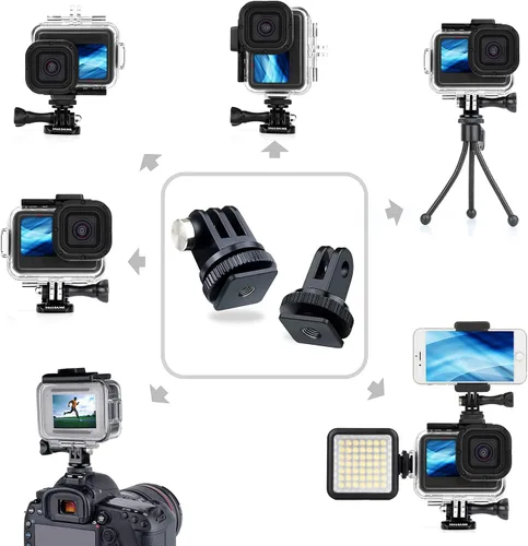 Miniatura 6 de Carcasa impermeable de buceo para cámara de acción GoPro Hero 11 10 9 negra, compatible con la más profunda experiencia subacuática de 196 pies