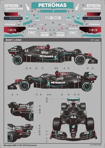 Miniatura 7 de Voltz Toys Vehículo de Control Remoto Licenciado Auténtico 1:12 Mercedes-Benz F1 W11 - RC para Niños y Adultos - RC de 2.4GHz para Regalo