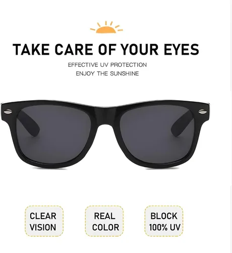 Miniatura 9 de 20 pares de lentes de sol a granel para adultos, retro de los años 70 y 90, gafas baratas para suministros de fiesta (negro)