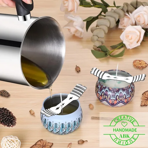 Miniatura 5 de Olla para hacer velas, 60.9 fl oz/60 onzas, olla de fusión de cera de doble caldera, jarra de acero inoxidable 304 con mango resistente al calor