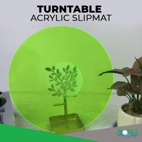 Miniatura 5 de Alfombrilla de acrílico para tocadiscos - Plato deslizante de vinilo para tocadiscos de 12 pulgadas - Reduce el ruido y mejora la calidad del sonido