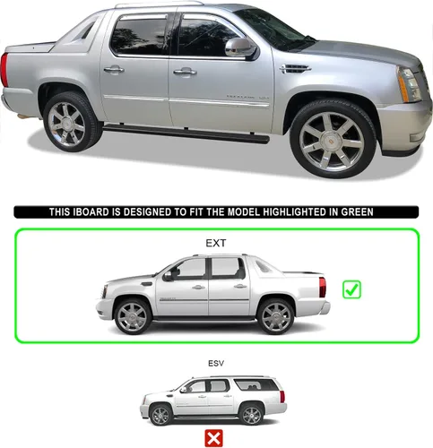 Miniatura 2 de APS Estribos (barras laterales y escalones laterales) compatibles con Cadillac Escalade EXT 2002-2013