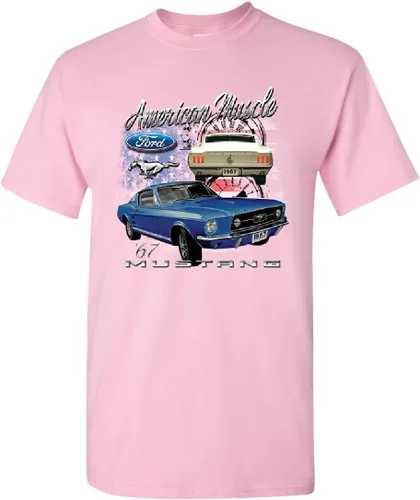 Miniatura 14 de Ford Mustang Shelby 1967 GT - Camiseta para hombre de Muscle Cars Azul marino