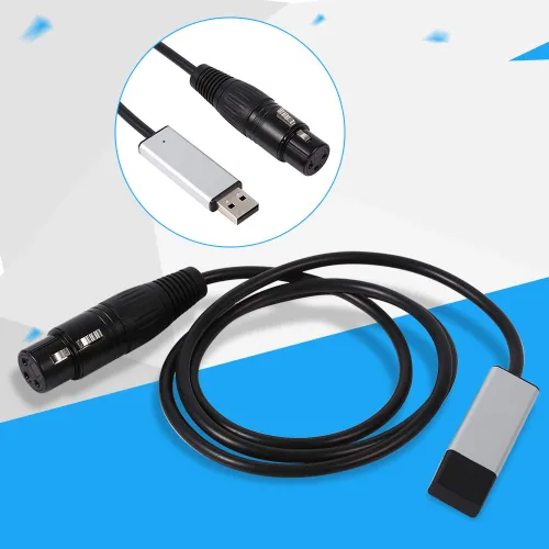 Miniatura 3 de Mini USB a DMX Interfaz Adaptador Controlador DMX512 Ordenador Etapa Iluminación Controladores Dimmer