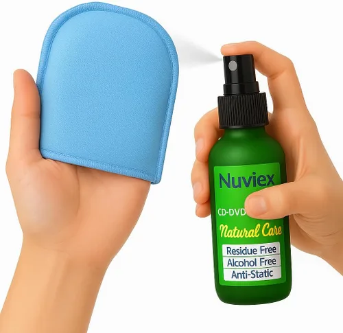Miniatura 3 de Kit de limpieza de CD y DVD, solución de limpieza avanzada con juego de guantes de microfibra de primera calidad, seguro para CD, DVD, Blu-ray