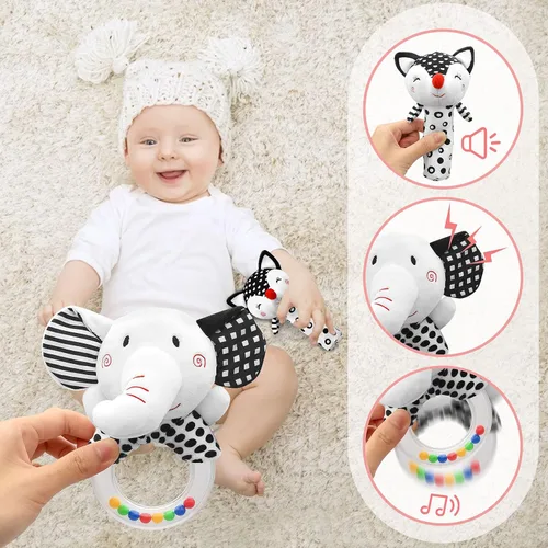 Miniatura 3 de Sonajeros para bebés 0-6 meses, juguetes para recién nacidos, juguetes para bebés 0-3 meses, sonajeros para bebés 0-6 meses, juguetes para bebés 0-6