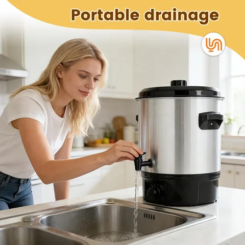 Miniatura 8 de Enlatador Eléctrico de Baño de Agua 14.5QT, Olla Eléctrica de 1500W para Enlatado Casero, Conservas en Frascos, Cocina Lenta y Más - Enlatador